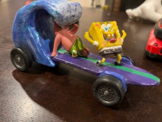 Surfing SpongeBob