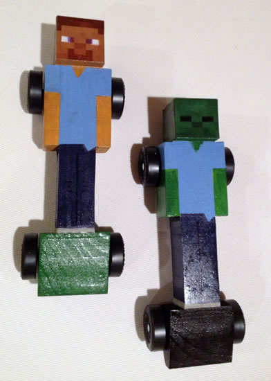 Minecraft pinewood derby car