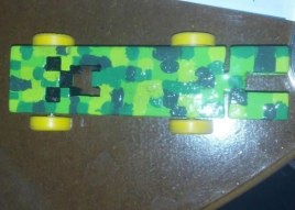 Minecraft pinewood derby car