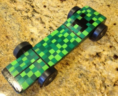 Minecraft pinewood derby car