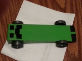 Minecraft pinewood derby car