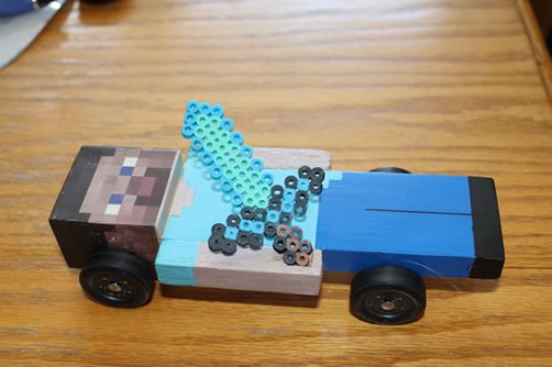 Minecraft pinewood derby car