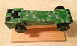 Minecraft pinewood derby car