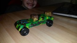 Minecraft pinewood derby car