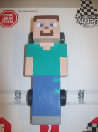 Minecraft pinewood derby car