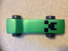 Minecraft pinewood derby car