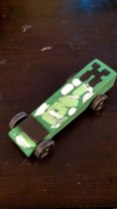 Minecraft pinewood derby car