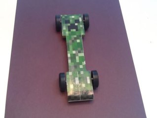 Minecraft pinewood derby car