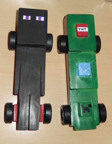 Minecraft pinewood derby car