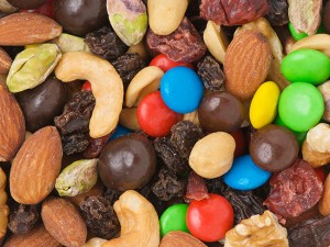 close up photo of trail mix ingredients